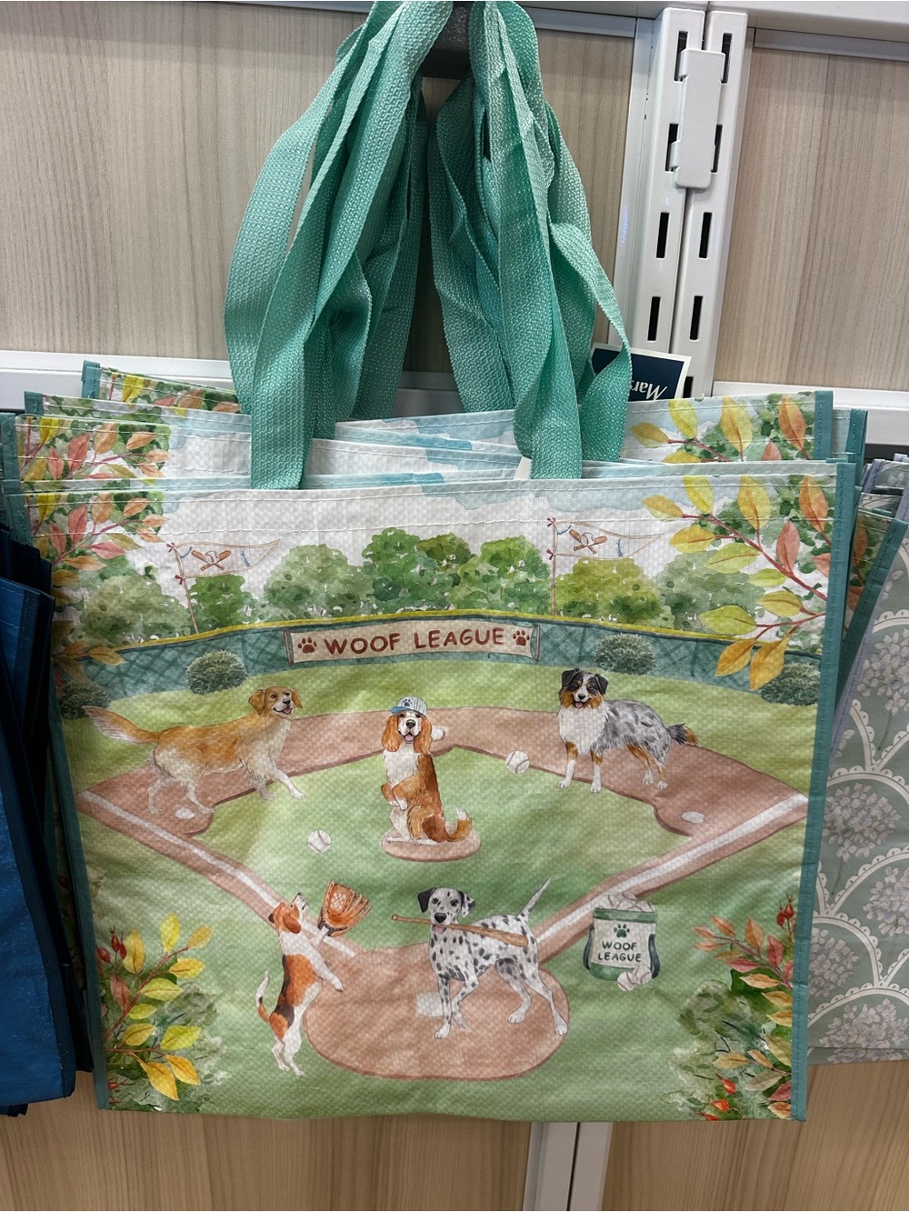 Woof League Dog Baseball Reusable Tote Bag - Marshalls, TJ Maxx, Homegoods NWT